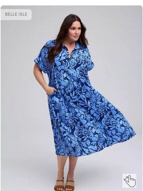 torrid Belle Isle Popover Dolman Midi Dress • Size 0, L, 12